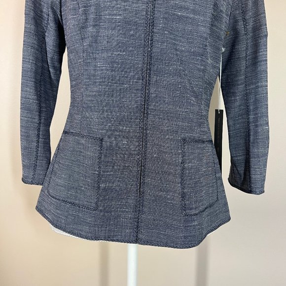NWT Worth Wool Blend Jacket • Navy • Size 4 - Picture 4 of 12